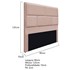 Cabeceira Solteiro Brick P02 90 cm para cama Box Suede Rosê - Amarena Móveis