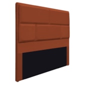 Cabeceira Solteiro Brick P02 90 cm para cama Box Suede Terracota - Amarena Móveis