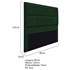Cabeceira Solteiro Brick P02 90 cm para cama Box Suede Verde - Amarena Móveis