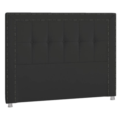 Cabeceira Solteiro Catania P04 100 cm Suede Preto TCA 944 - Amarena Móveis