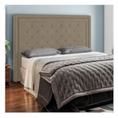 Cabeceira Solteiro Estocolmo P04 90 cm Suede Marrom Claro TCA 945 - Amarena Móveis