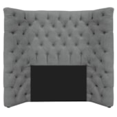 Cabeceira Solteiro Everest P02 90 cm para cama Box Corano Cinza - Amarena Móveis