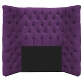 Cabeceira Solteiro Everest P02 90 cm para cama Box Suede Roxo - Amarena Móveis