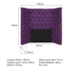 Cabeceira Solteiro Everest P02 90 cm para cama Box Suede Roxo - Amarena Móveis