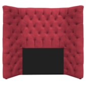 Cabeceira Solteiro Everest P02 90 cm para cama Box Suede Vermelho - Amarena Móveis