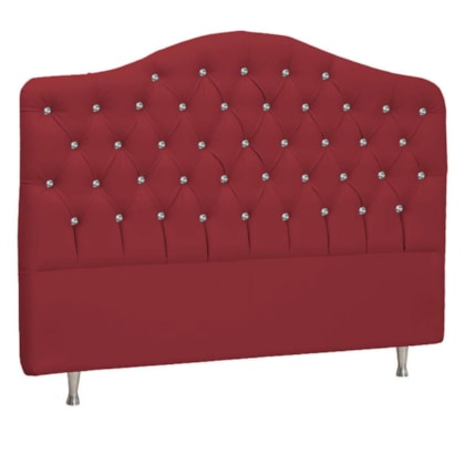 Cabeceira Solteiro Florence P04 90 cm Suede  Vermelho TCA 53 - Amarena Móveis