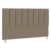 Cabeceira Solteiro Hannover P04 100 cm Suede Marrom Claro TCA 945 - Amarena Móveis