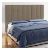 Cabeceira Solteiro Hannover P04 100 cm Suede Marrom Claro TCA 945 - Amarena Móveis