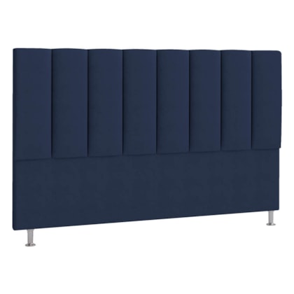 Cabeceira Solteiro Hannover P04 90 cm Suede Azul Marinho TCA 948 - Amarena Móveis