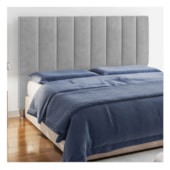 Cabeceira Solteiro Hannover P04 90 cm Suede Cinza TCA 940 - Amarena Móveis