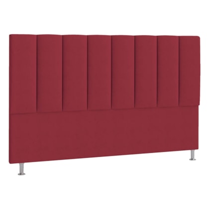 Cabeceira Solteiro Hannover P04 90 cm Suede  Vermelho TCA 53 - Amarena Móveis