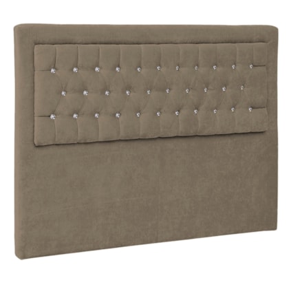 Cabeceira Solteiro Iasi P04 90 cm Suede Marrom Claro TCA 945 - Amarena Móveis