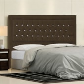 Cabeceira Solteiro Iasi P04 90 cm Suede Marrom TCA 942 - Amarena Móveis