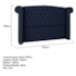 Cabeceira Solteiro Lyon P04 90 cm Suede Azul Marinho TCA 948 - Amarena Móveis