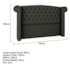 Cabeceira Solteiro Lyon P04 90 cm Suede Cinza Escuro TCA 958 - Amarena Móveis