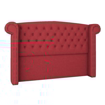 Cabeceira Solteiro Lyon P04 90 cm Suede  Vermelho TCA 53 - Amarena Móveis