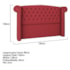 Cabeceira Solteiro Moscou P04 90 cm Suede  Vermelho TCA 53 - Amarena Móveis