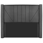 Cabeceira Solteiro Minsk P02 90 cm para cama Box Linho Cinza Escuro - Amarena Móveis