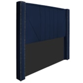 Cabeceira Solteiro Minsk P02 90 cm para cama Box Suede Azul Marinho - Amarena Móveis