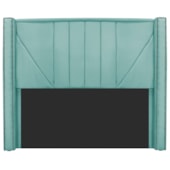 Cabeceira Solteiro Minsk P02 90 cm para cama Box Suede Azul Tiffany - Amarena Móveis