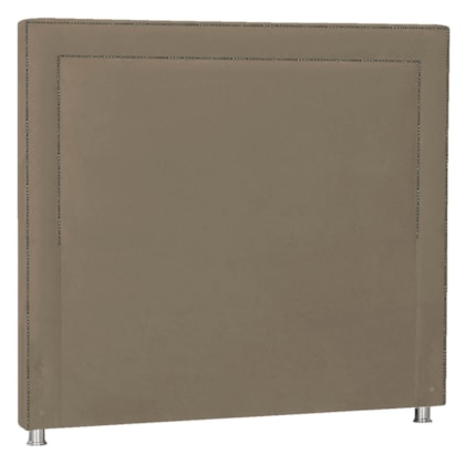 Cabeceira Solteiro Moscou P04 90 cm Suede Marrom Claro TCA 945 - Amarena Móveis