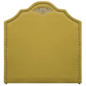 Cabeceira Solteiro Orlando P02 90 cm para cama Box Suede Amarelo - Amarena Móveis