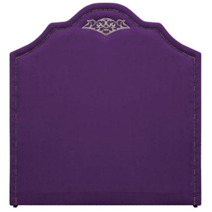 Cabeceira Solteiro Orlando P02 90 cm para cama Box Suede Roxo - Amarena Móveis