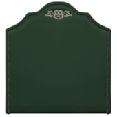 Cabeceira Solteiro Orlando P02 90 cm para cama Box Suede Verde - Amarena Móveis
