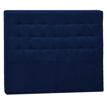 Cabeceira Solteiro Pequim P04 90 cm Suede Azul Marinho TCA 948 - Amarena Móveis