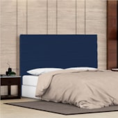 Cabeceira Solteiro Porto P04 90 cm Suede Azul Marinho TCA 948 - Amarena Móveis