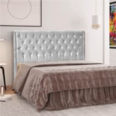Cabeceira Solteiro Tóquio P04 98 cm Suede Cinza TCA 940 - Amarena Móveis