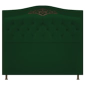 Cabeceira Yasmim Estofada Capitonê 140 cm para Cama Quarto Box Casal Suede Verde - Amarena