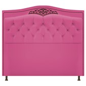 Cabeceira Yasmim Estofada Capitonê 160 cm para Cama Quarto Box Queen Size Suede Pink - Amarena