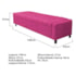 Calçadeira Baú Casal Everest P02 140 cm para cama Box Suede Pink - Amarena Móveis