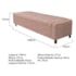 Calçadeira Baú Casal Everest P02 140 cm para cama Box Suede Rosê - Amarena Móveis