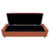 Calçadeira Baú Casal Everest P02 140 cm para cama Box Suede Terracota - Amarena Móveis