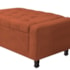 Calçadeira Baú Casal Everest P02 140 cm para cama Box Suede Terracota - Amarena Móveis