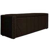 Calçadeira Baú Casal Minsk P02 140 cm para cama Box Corano Marrom - Amarena Móveis