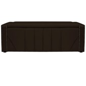 Calçadeira Baú Casal Minsk P02 140 cm para cama Box Corano Marrom - Amarena Móveis