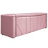 Calçadeira Baú Casal Minsk P02 140 cm para cama Box Suede Rosa Bebê - Amarena Móveis