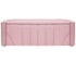 Calçadeira Baú Casal Minsk P02 140 cm para cama Box Suede Rosa Bebê - Amarena Móveis