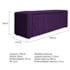 Calçadeira Baú Casal Minsk P02 140 cm para cama Box Suede Roxo - Amarena Móveis