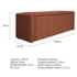 Calçadeira Baú Casal Minsk P02 140 cm para cama Box Suede Terracota - Amarena Móveis