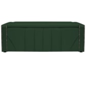 Calçadeira Baú Casal Minsk P02 140 cm para cama Box Suede Verde - Amarena Móveis