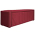 Calçadeira Baú Casal Minsk P02 140 cm para cama Box Suede Vermelho - Amarena Móveis