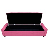 Calçadeira Baú King Everest P02 195 cm para cama Box Corano Pink - Amarena Móveis
