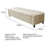 Calçadeira Baú King Everest P02 195 cm para cama Box Linho Bege - Amarena Móveis
