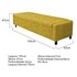 Calçadeira Baú King Everest P02 195 cm para cama Box Suede Amarelo - Amarena Móveis