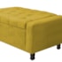 Calçadeira Baú King Everest P02 195 cm para cama Box Suede Amarelo - Amarena Móveis