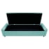 Calçadeira Baú King Everest P02 195 cm para cama Box Suede Azul Tiffany - Amarena Móveis